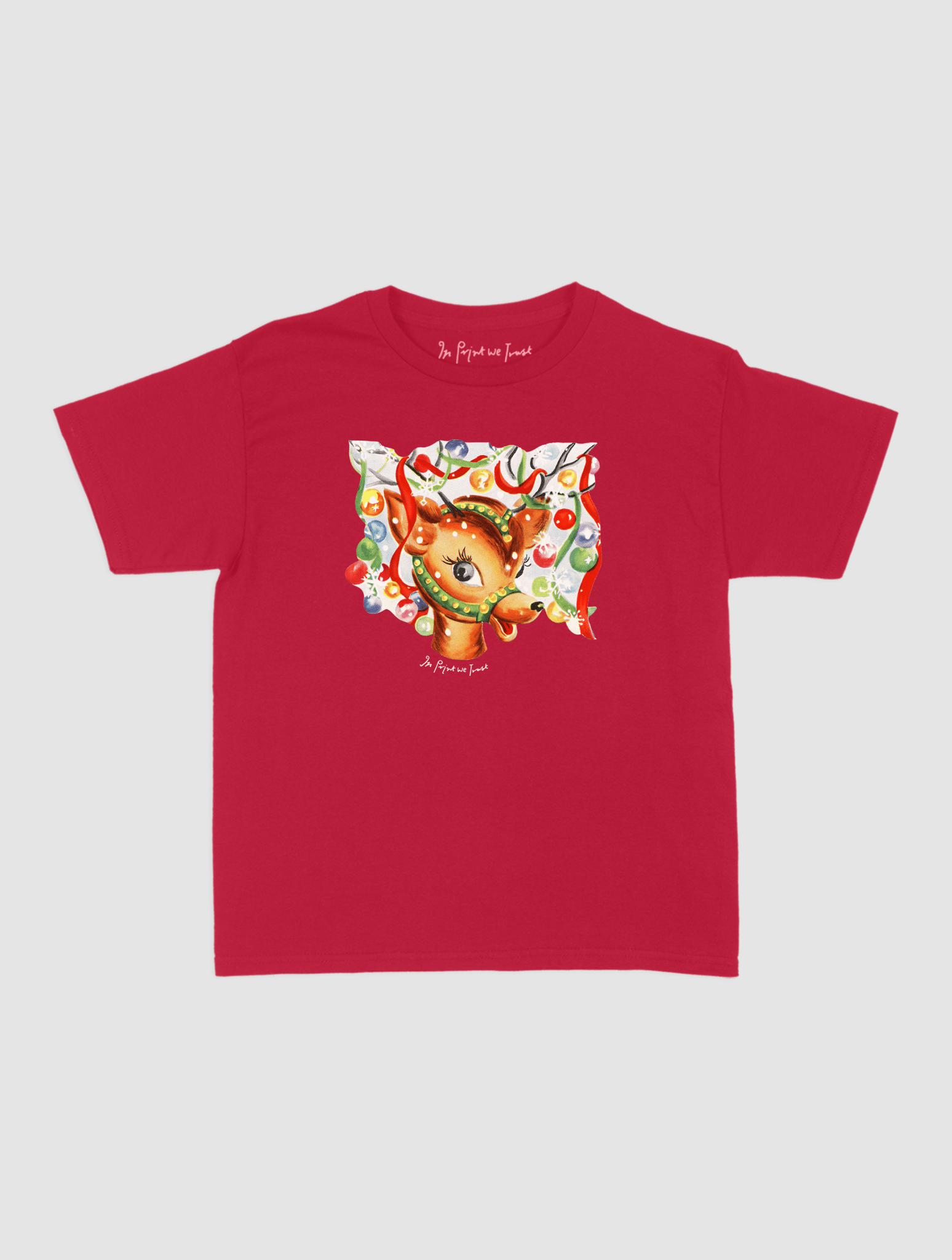 reindeer baby tee - In Print We Trust