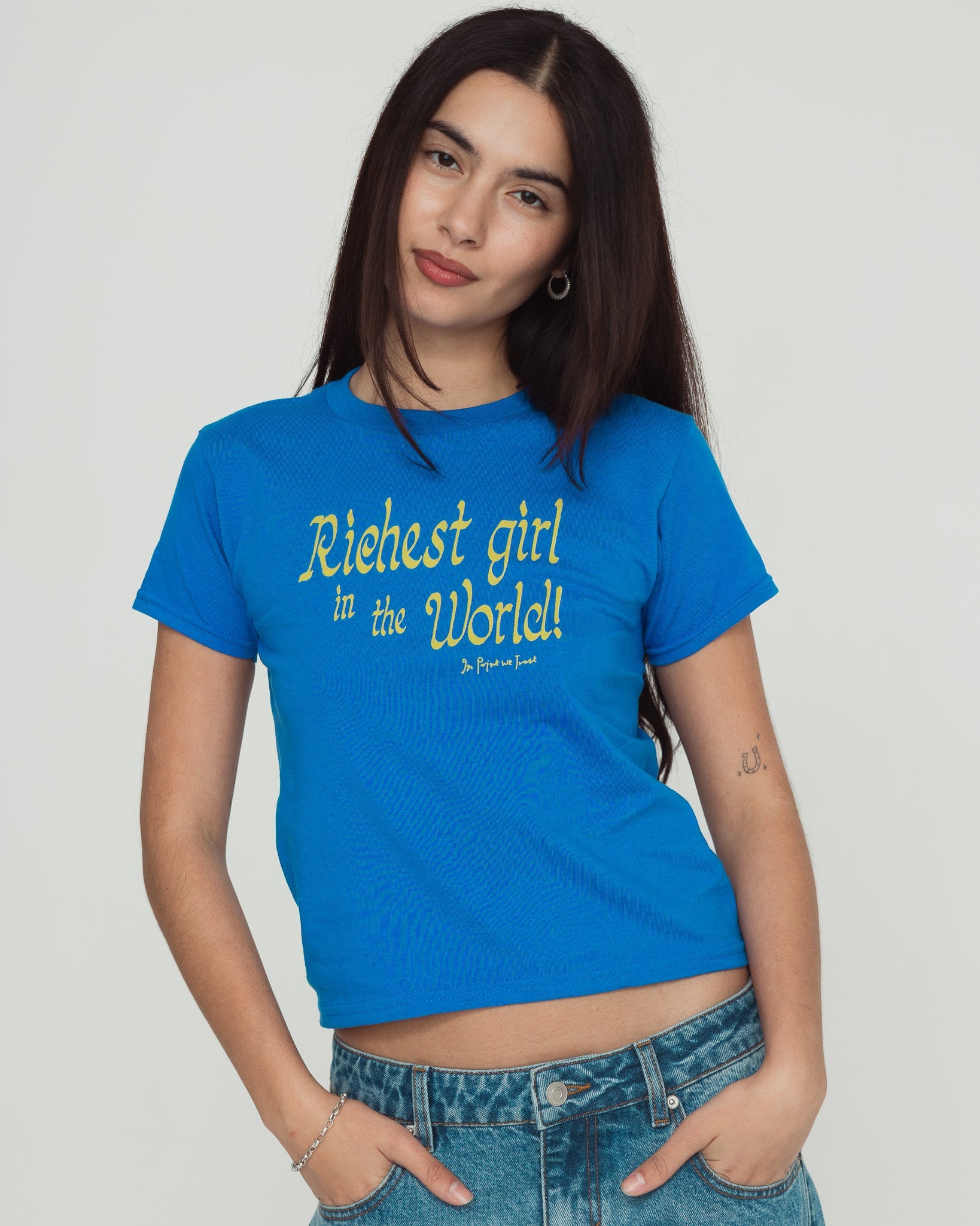 richest girl baby tee - In Print We Trust