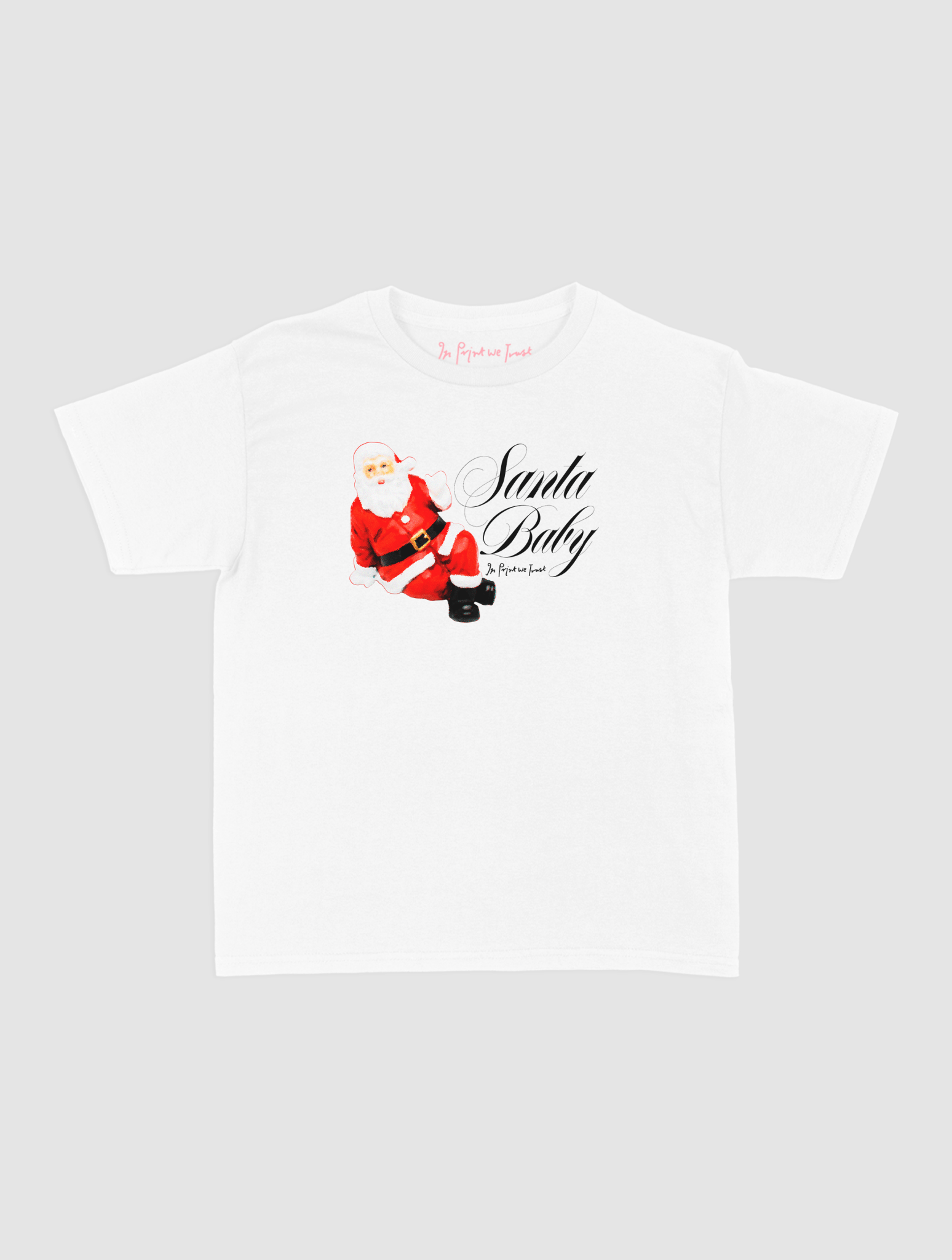 santa baby baby tee - In Print We Trust