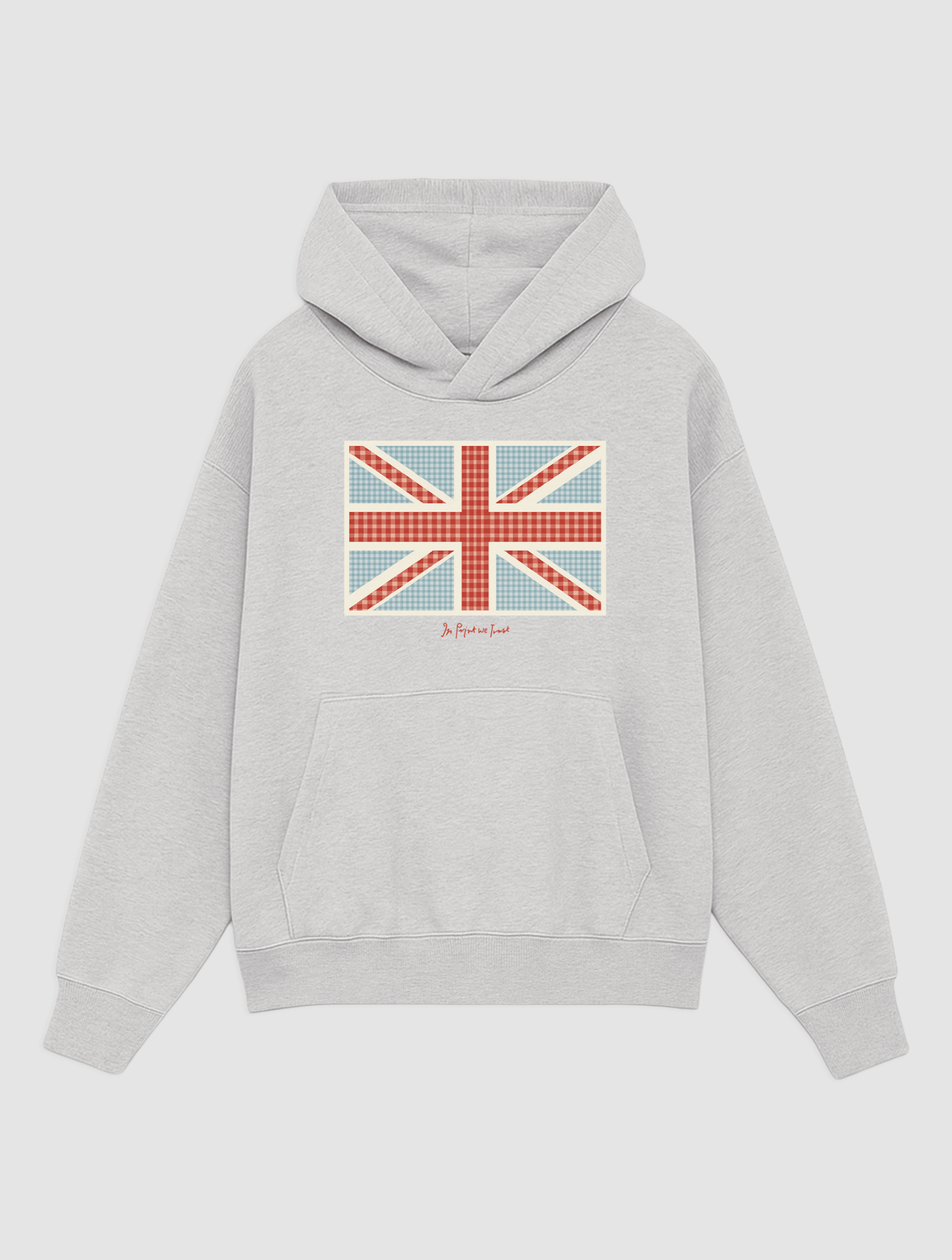 union jack grey hoodie - In Print We Trust