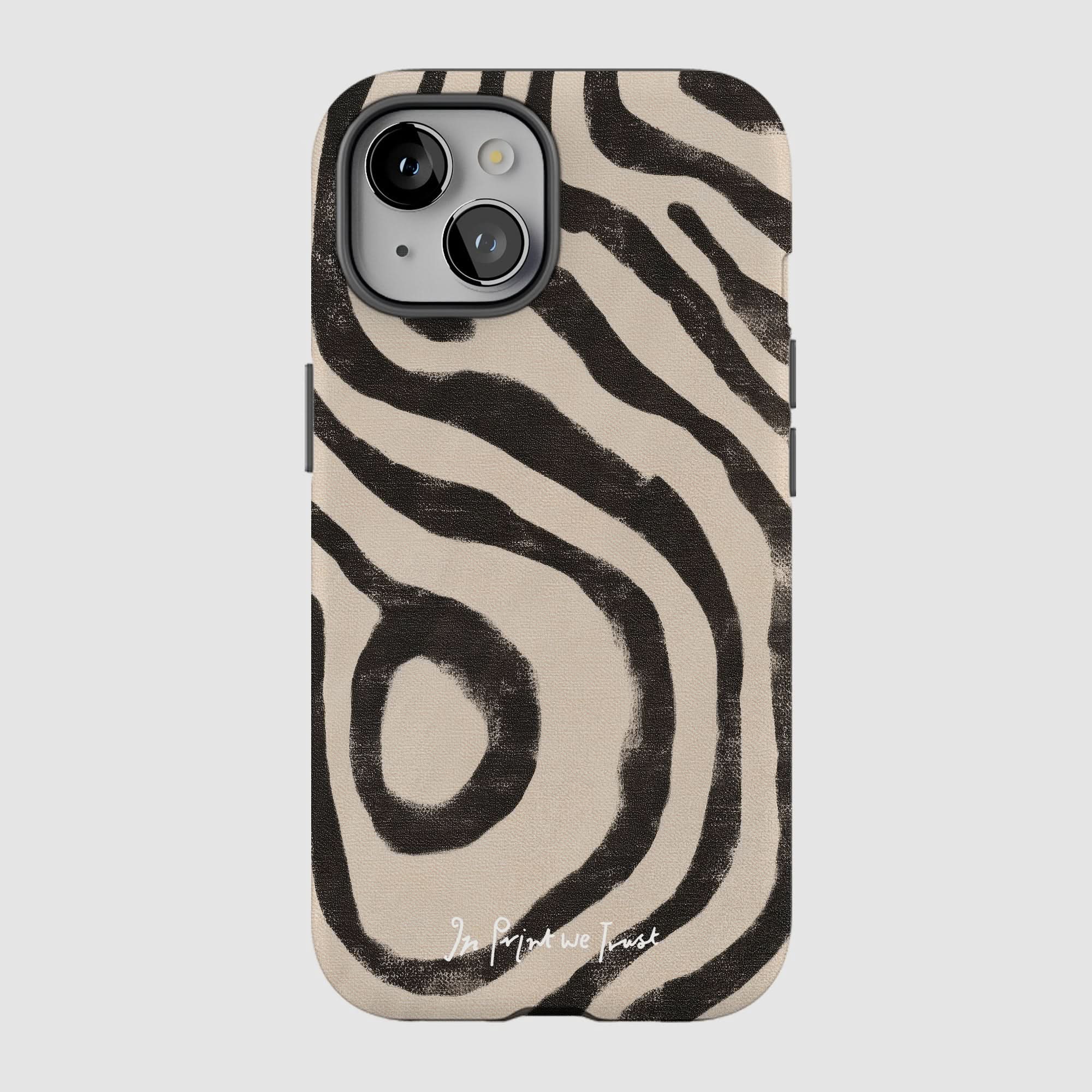 zebra tough iPhone case - In Print We Trust