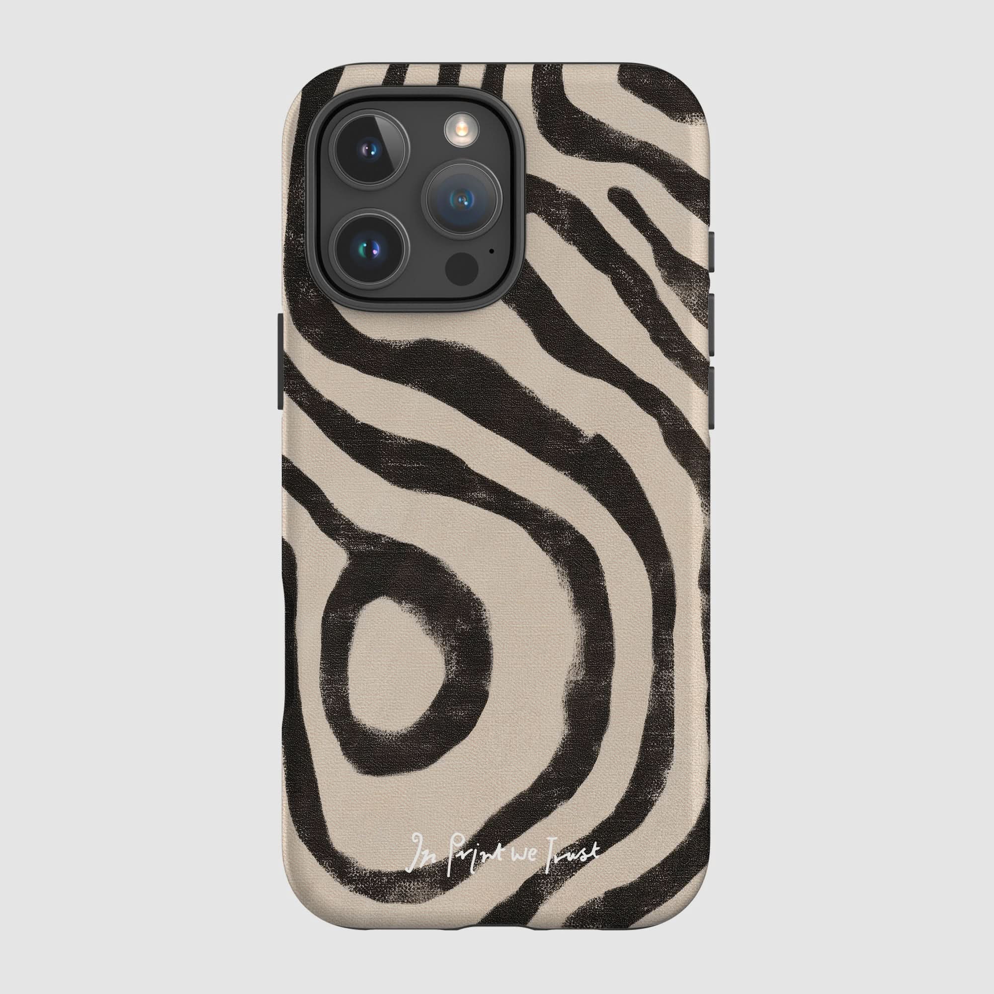 zebra tough iPhone case - In Print We Trust
