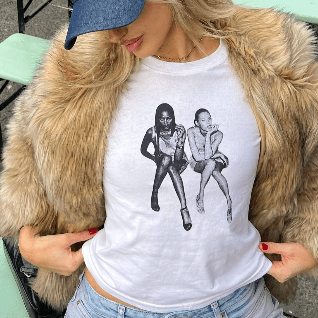 'After Party' baby tee - In Print We Trust