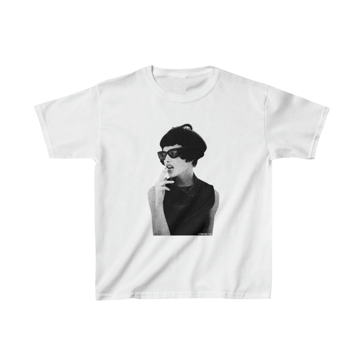 'Bonsoir' baby tee - In Print We Trust