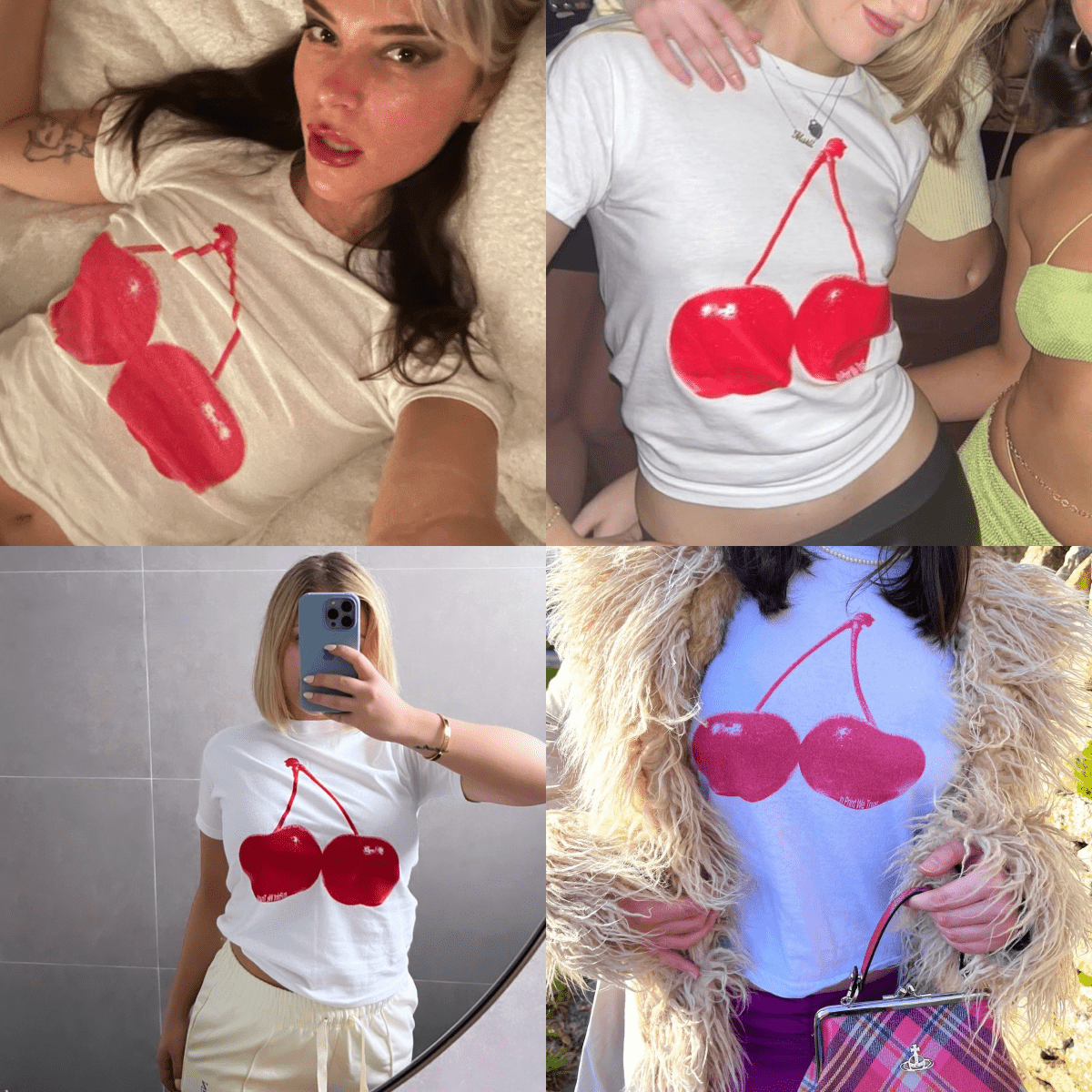 'Cherry' baby tee - In Print We Trust