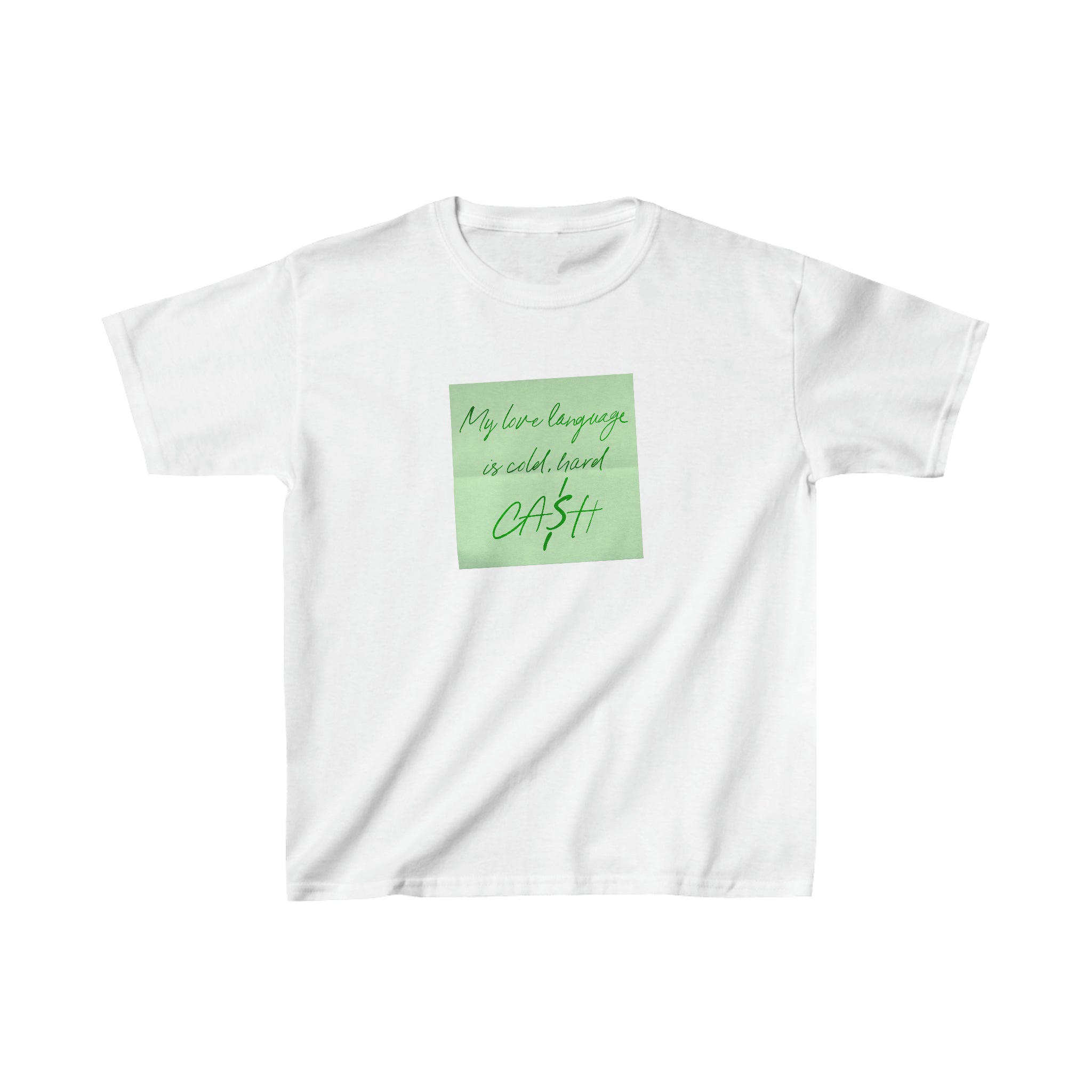 'Cold, hard cash' baby tee - In Print We Trust