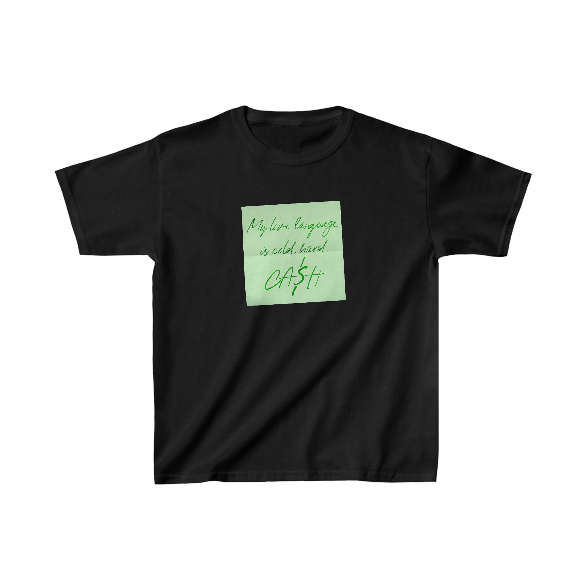 'Cold, hard cash' baby tee - In Print We Trust