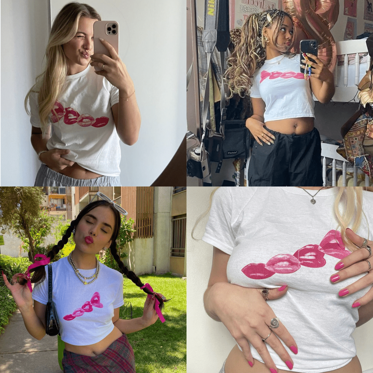 'Give Me A Kiss' baby tee - In Print We Trust
