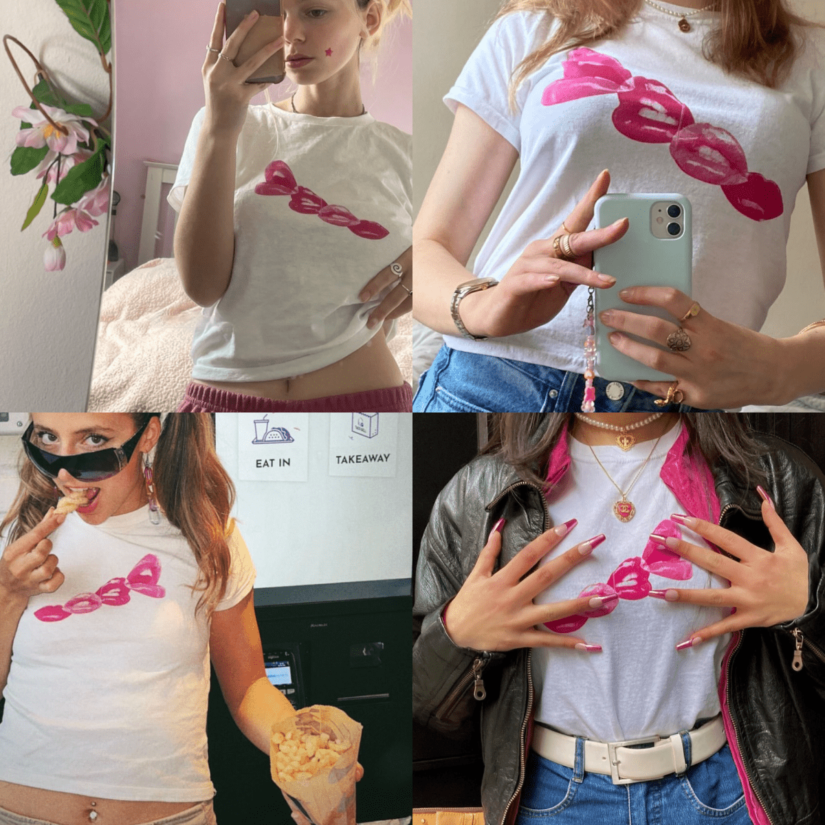 'Give Me A Kiss' baby tee - In Print We Trust