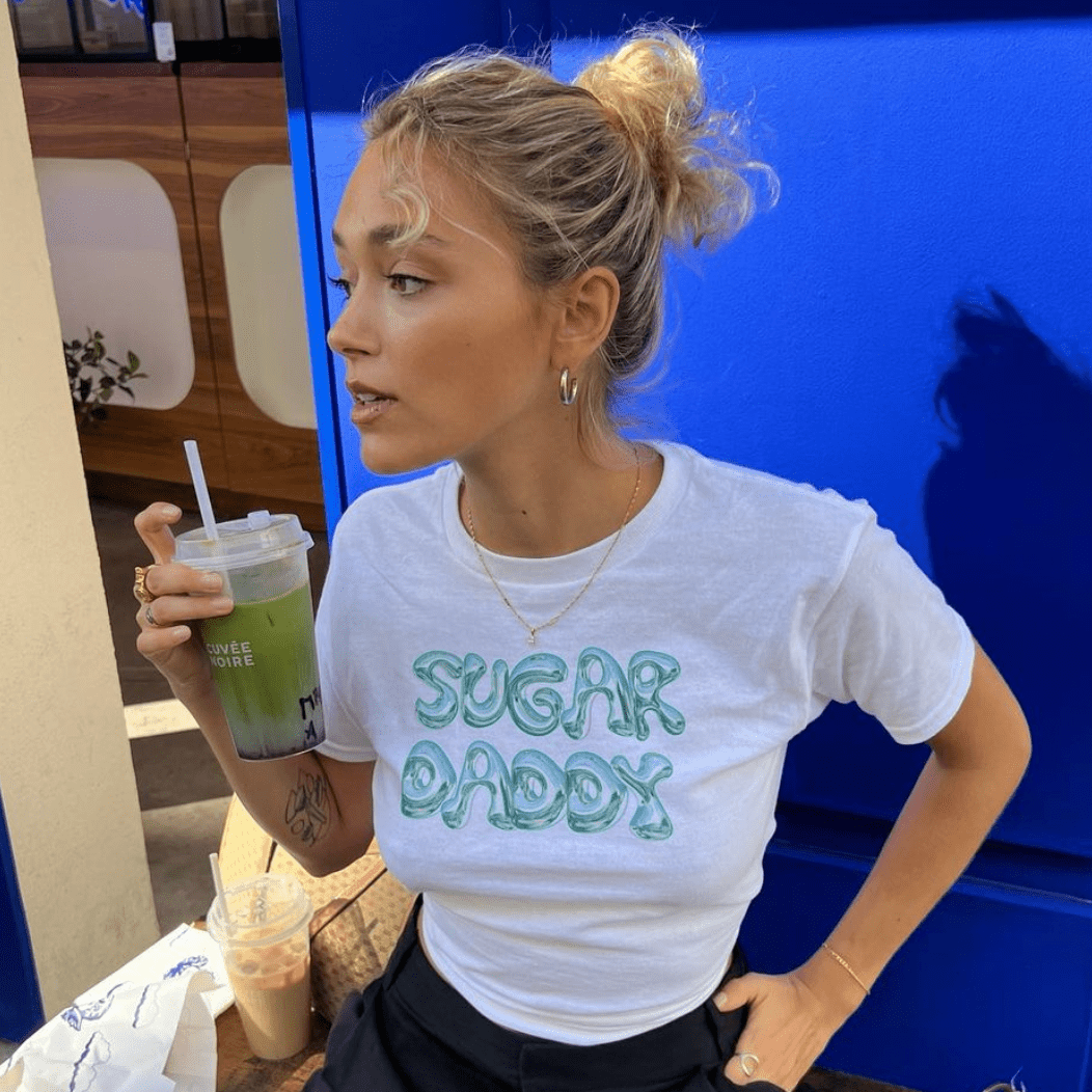 'SUGAR DADDY' baby tee - In Print We Trust