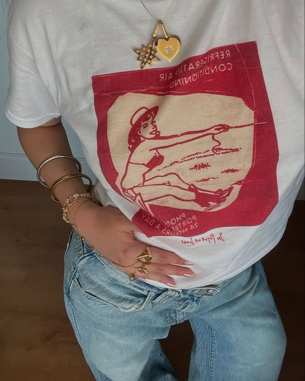 24 hours a day baby tee - In Print We Trust