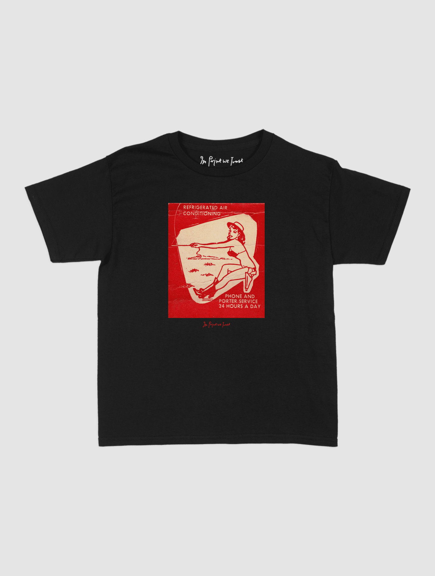 24 hours a day baby tee - In Print We Trust
