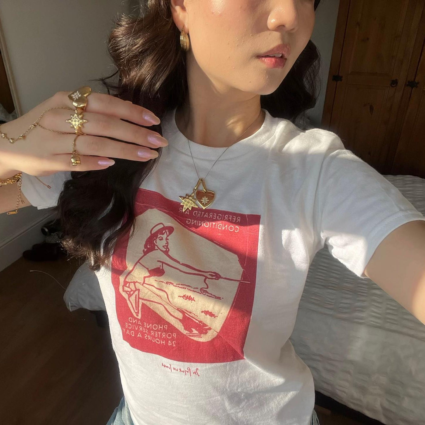 24 hours a day baby tee - In Print We Trust