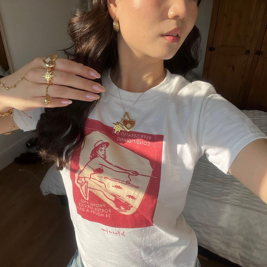 24 hours a day baby tee - In Print We Trust