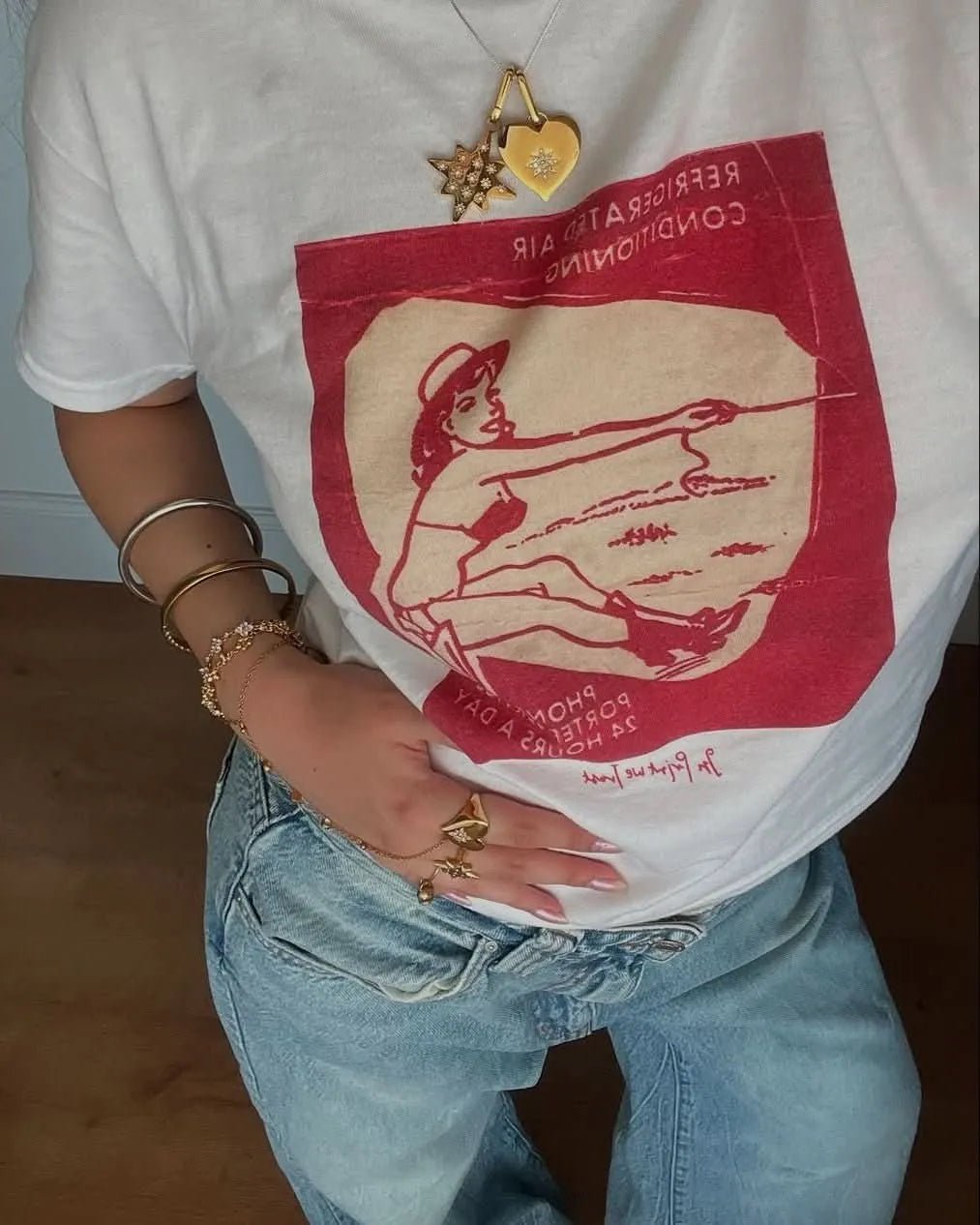24 hours a day baby tee - In Print We Trust