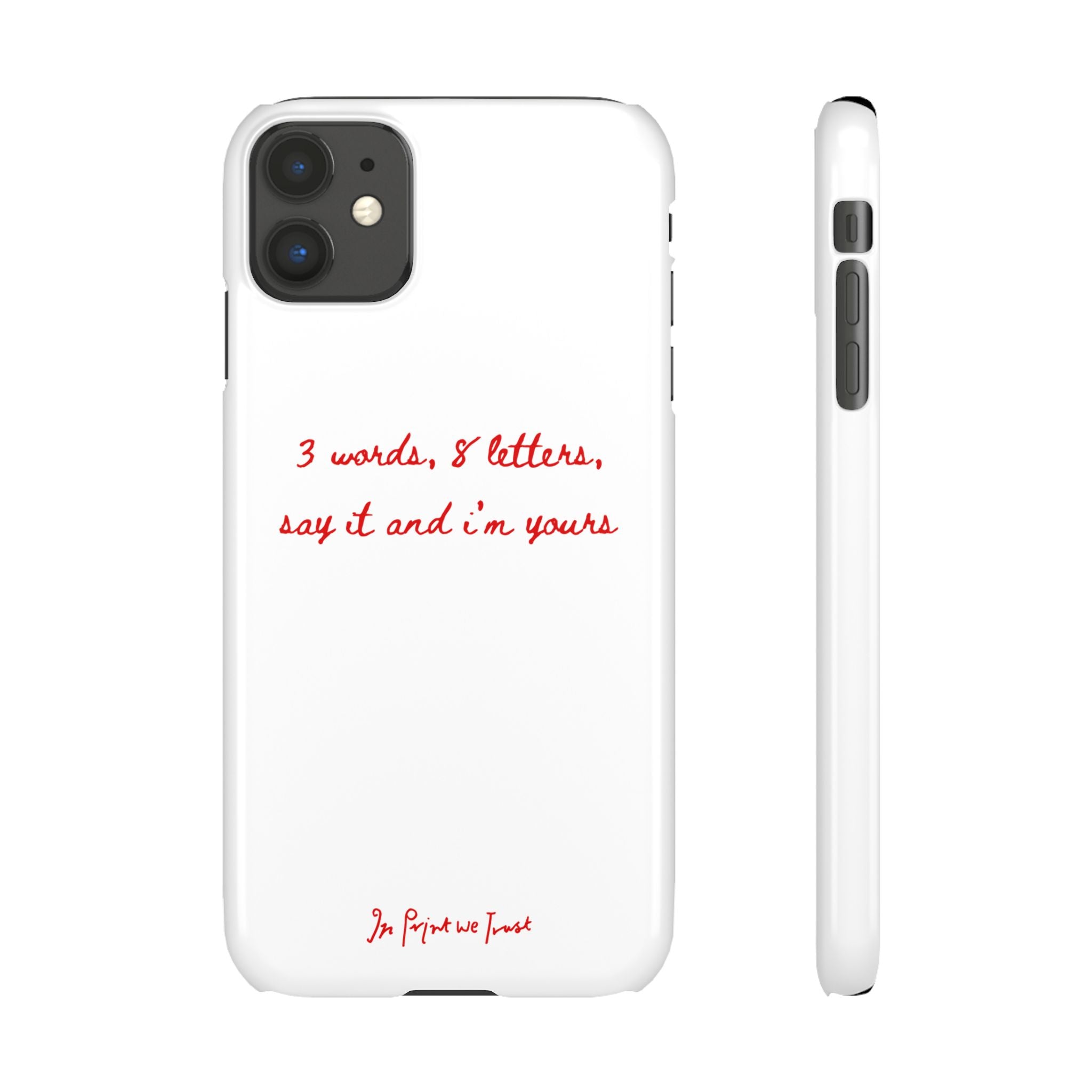 3 words 8 letters iPhone case - In Print We Trust