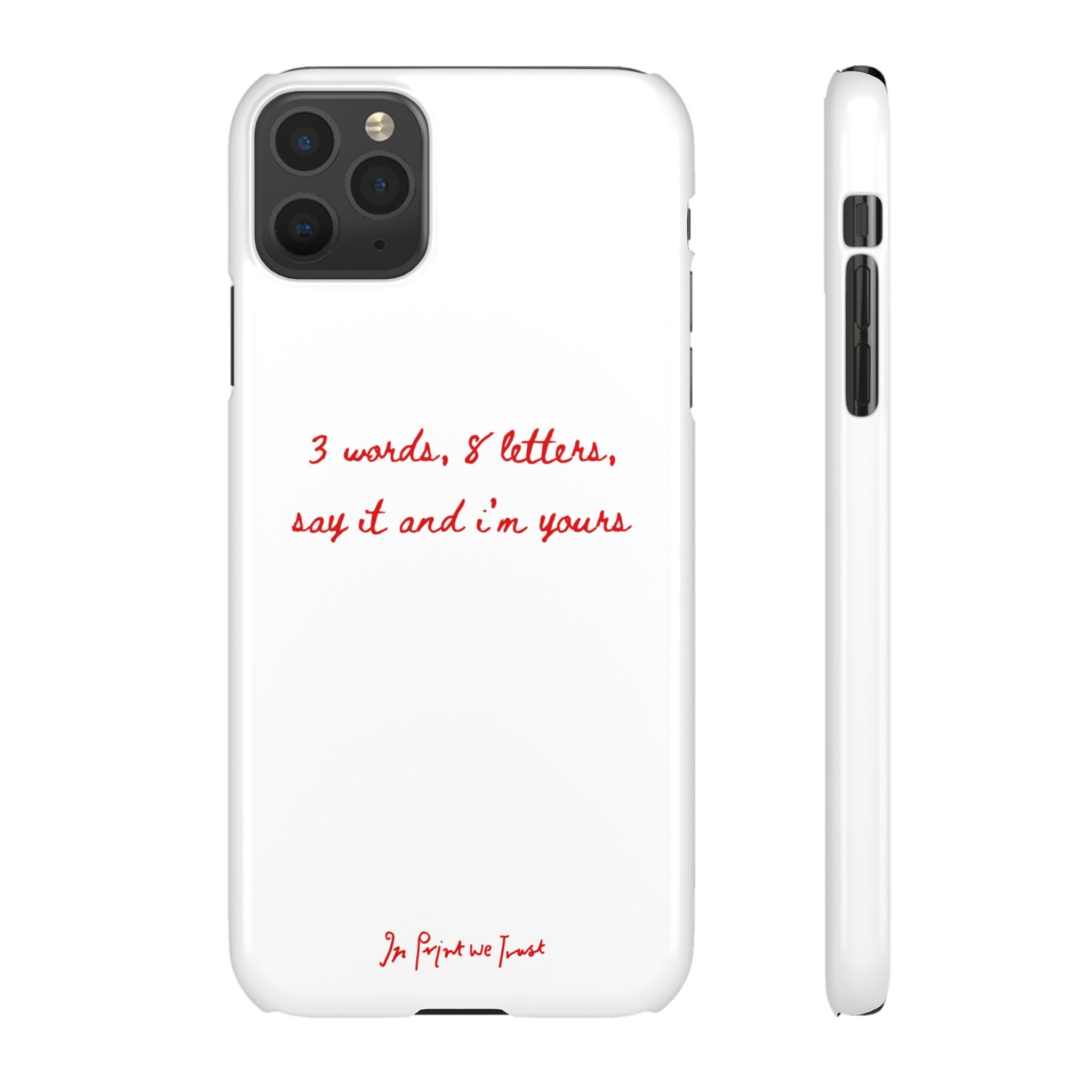 3 words 8 letters iPhone case - In Print We Trust