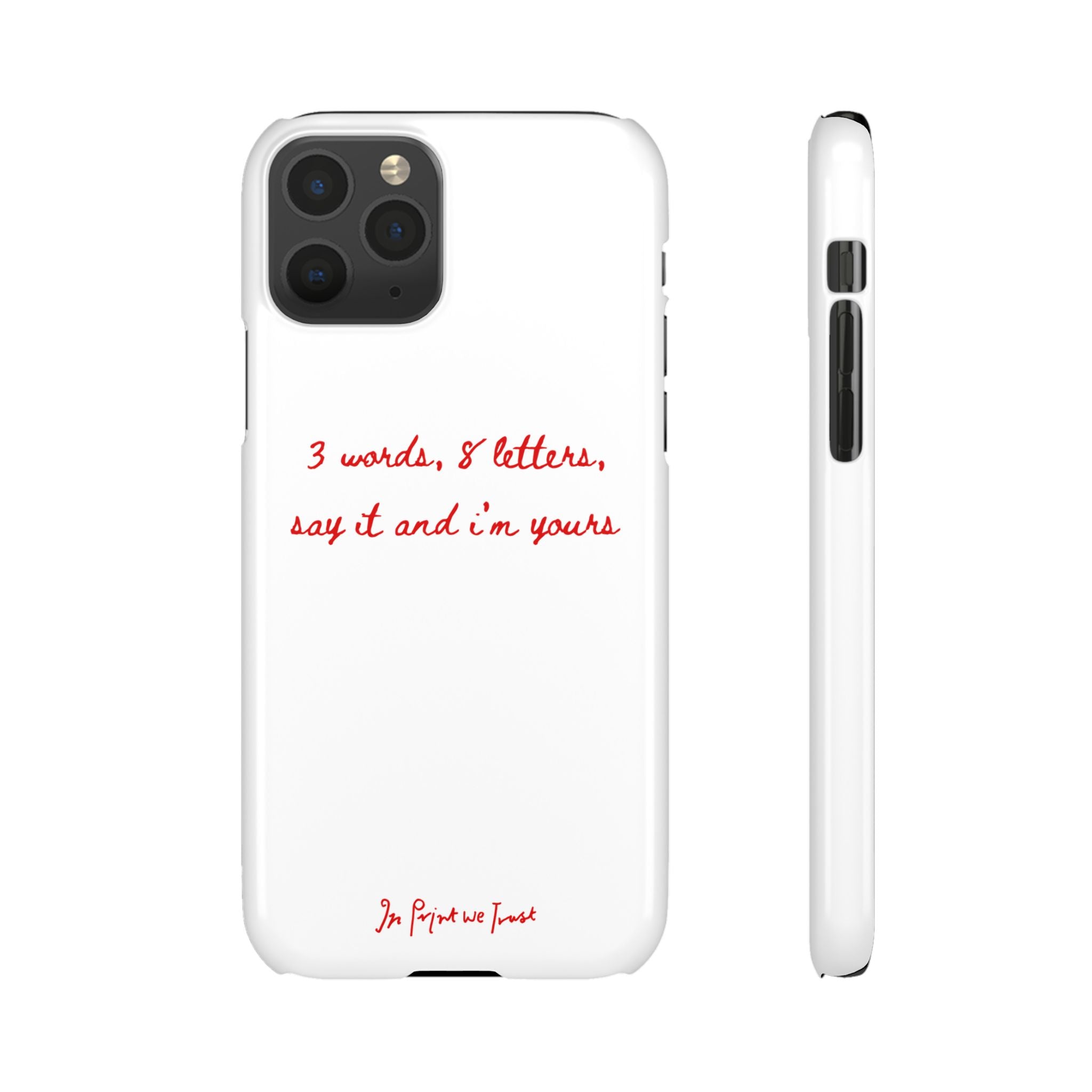 3 words 8 letters iPhone case - In Print We Trust