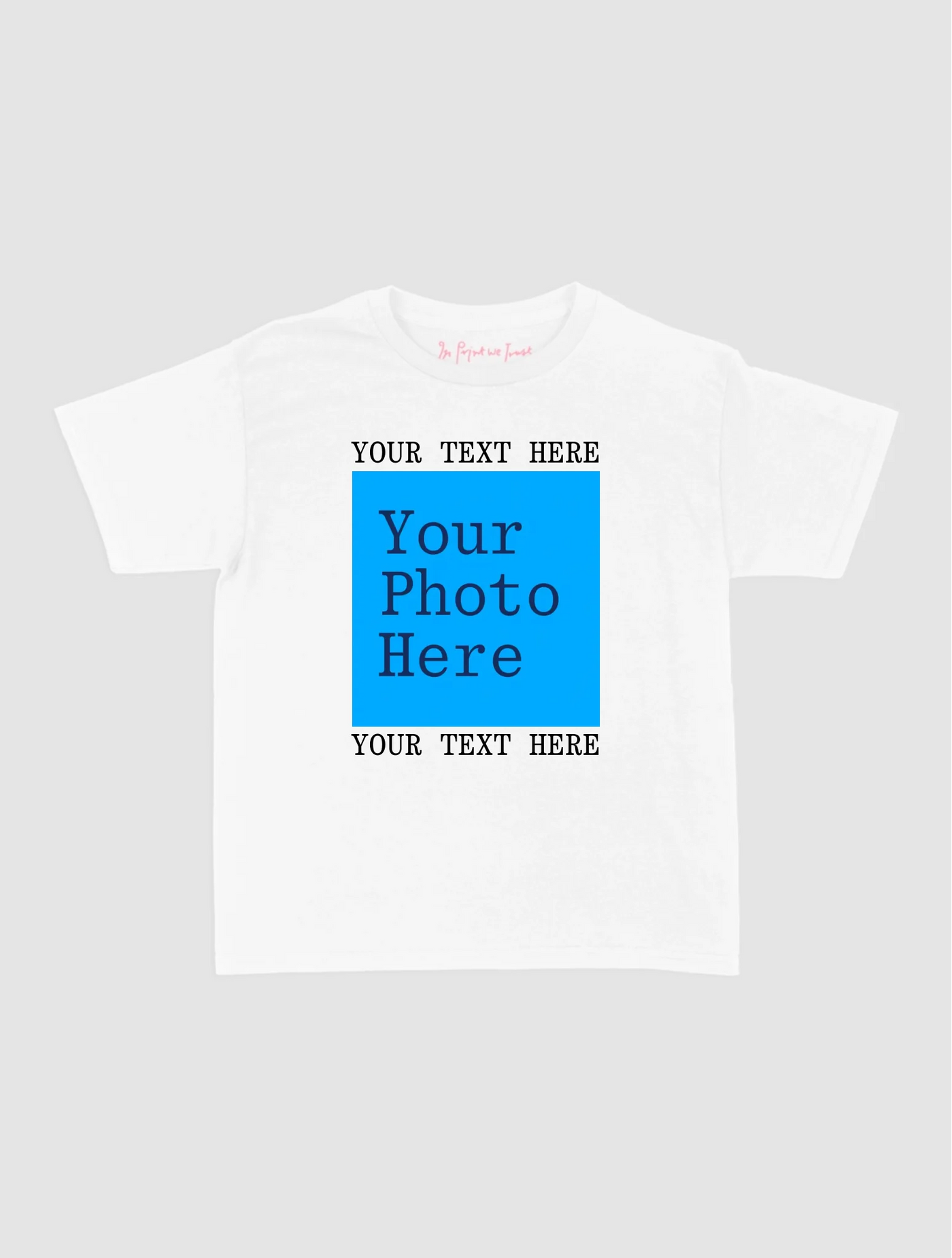 custom text & photo baby tee