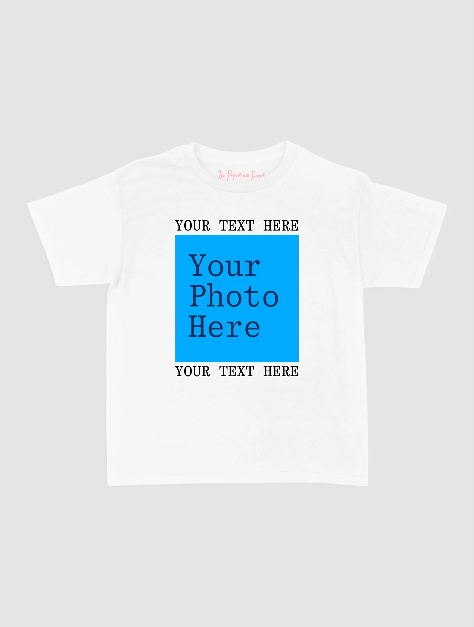 custom text & photo baby tee
