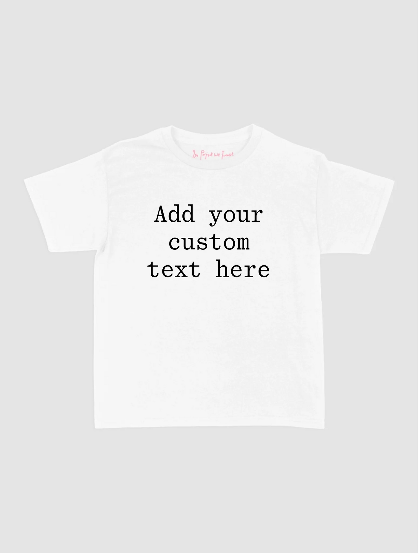 custom text baby tee