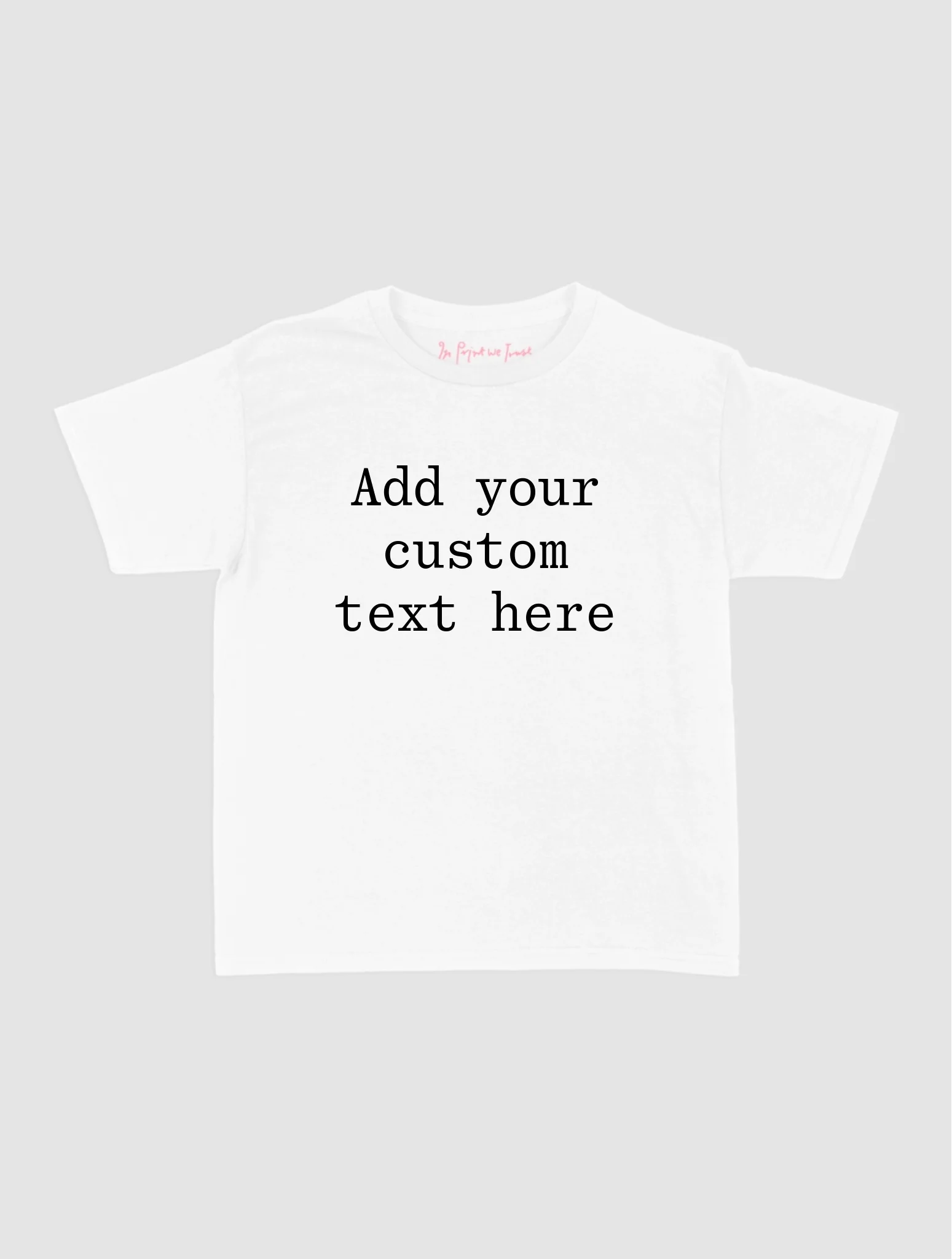 custom text baby tee