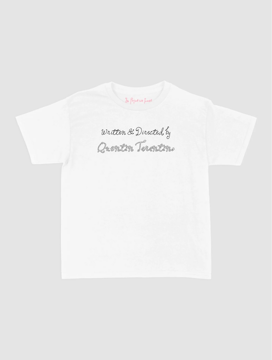 written & directed by custom baby tee