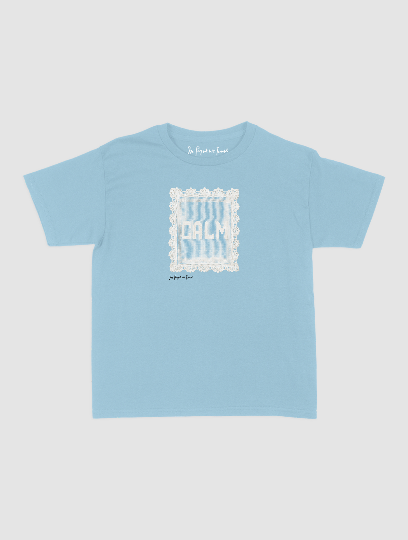 calm crochet baby tee