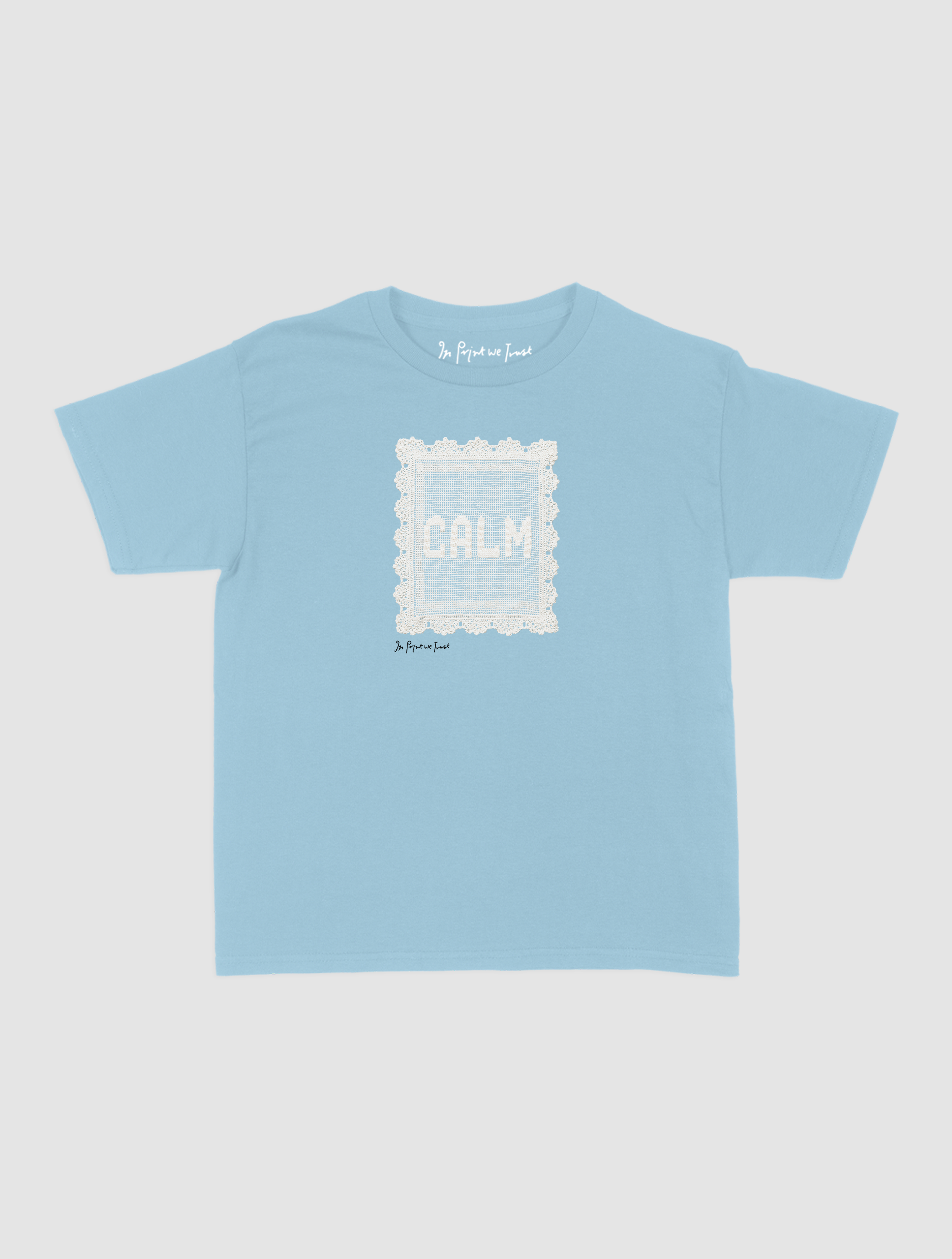 calm crochet baby tee