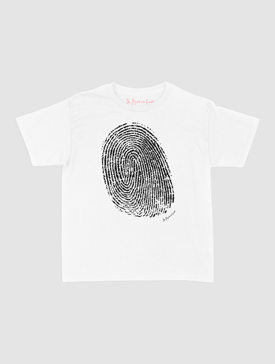 finger print baby tee
