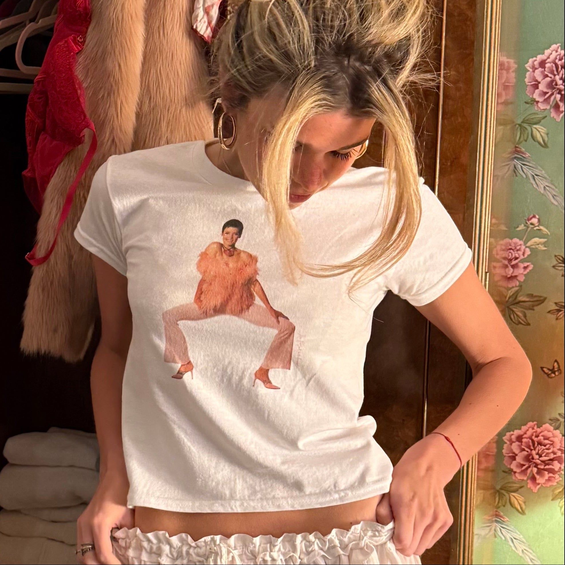 feathers baby tee