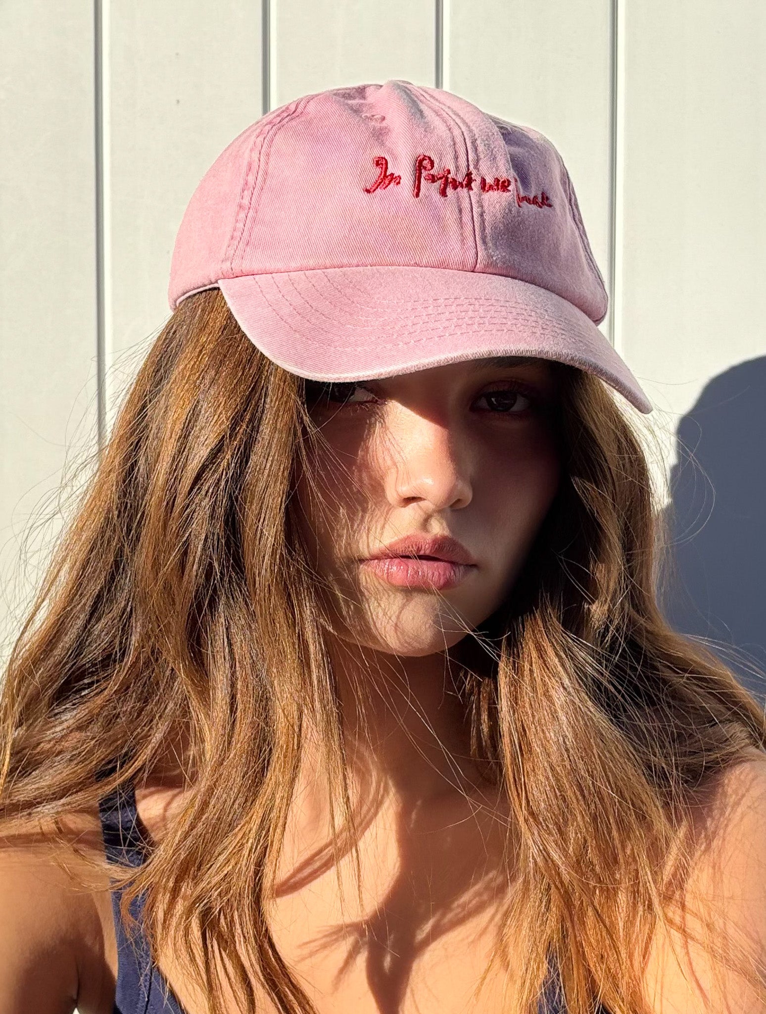 vintage dusty pink cap