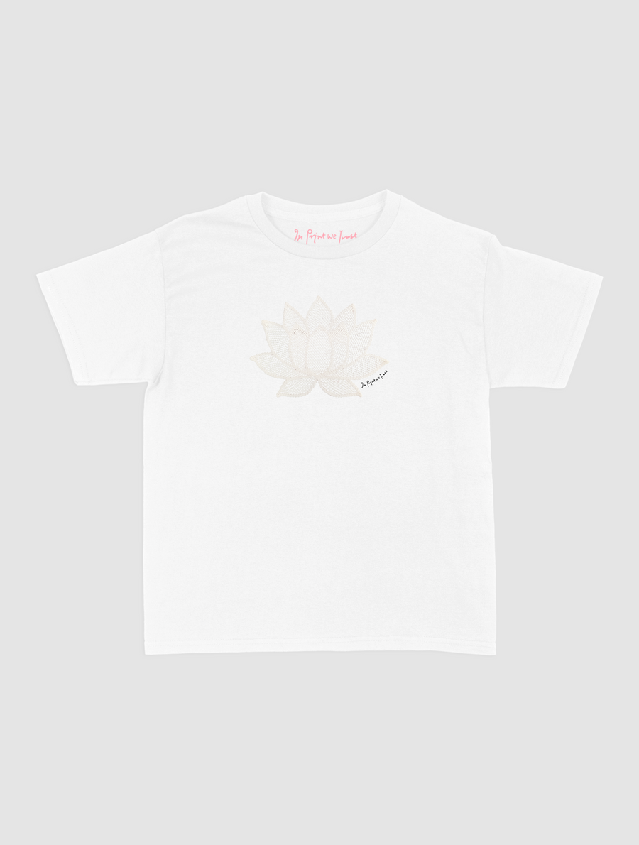lotus crochet baby tee