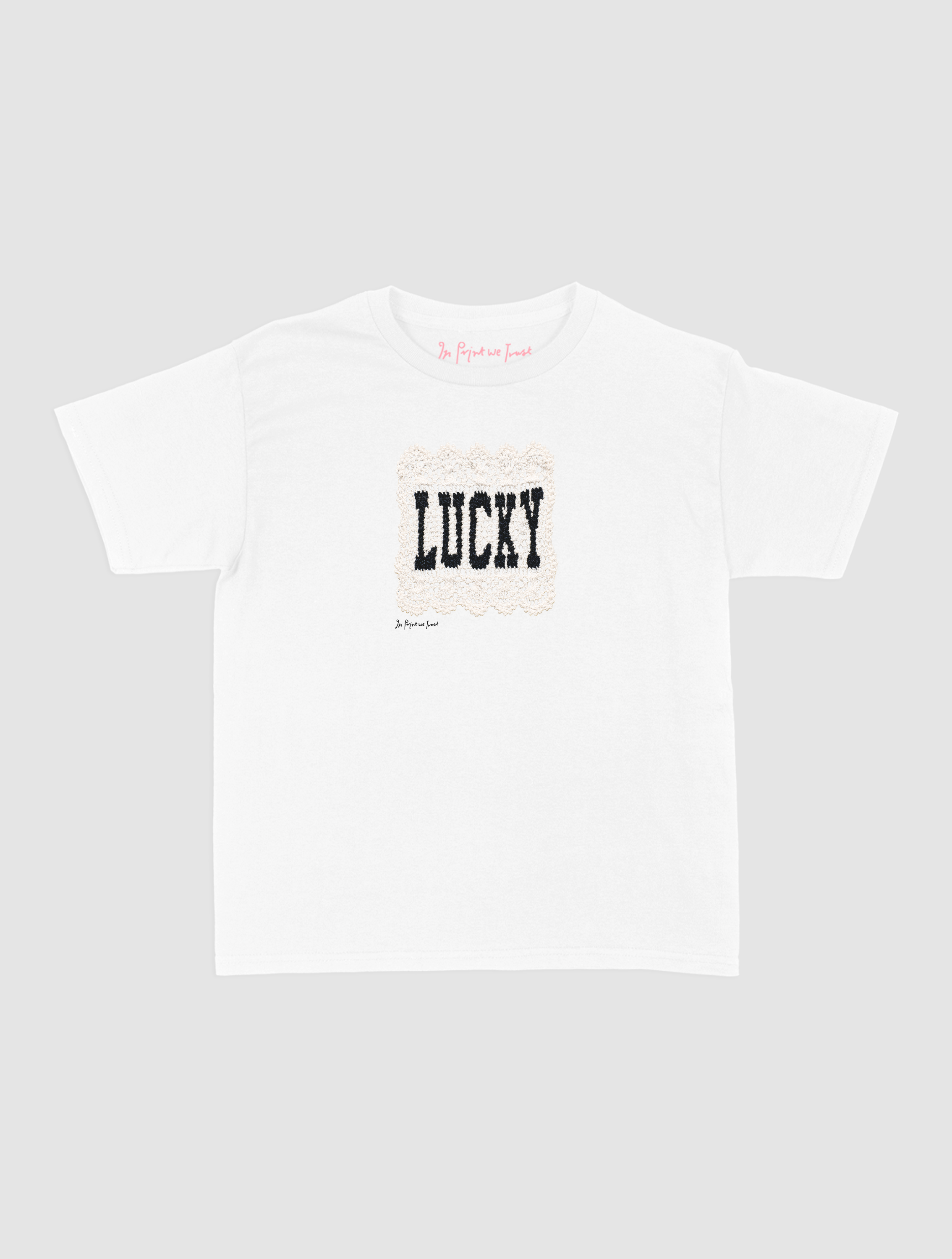 lucky crochet baby tee