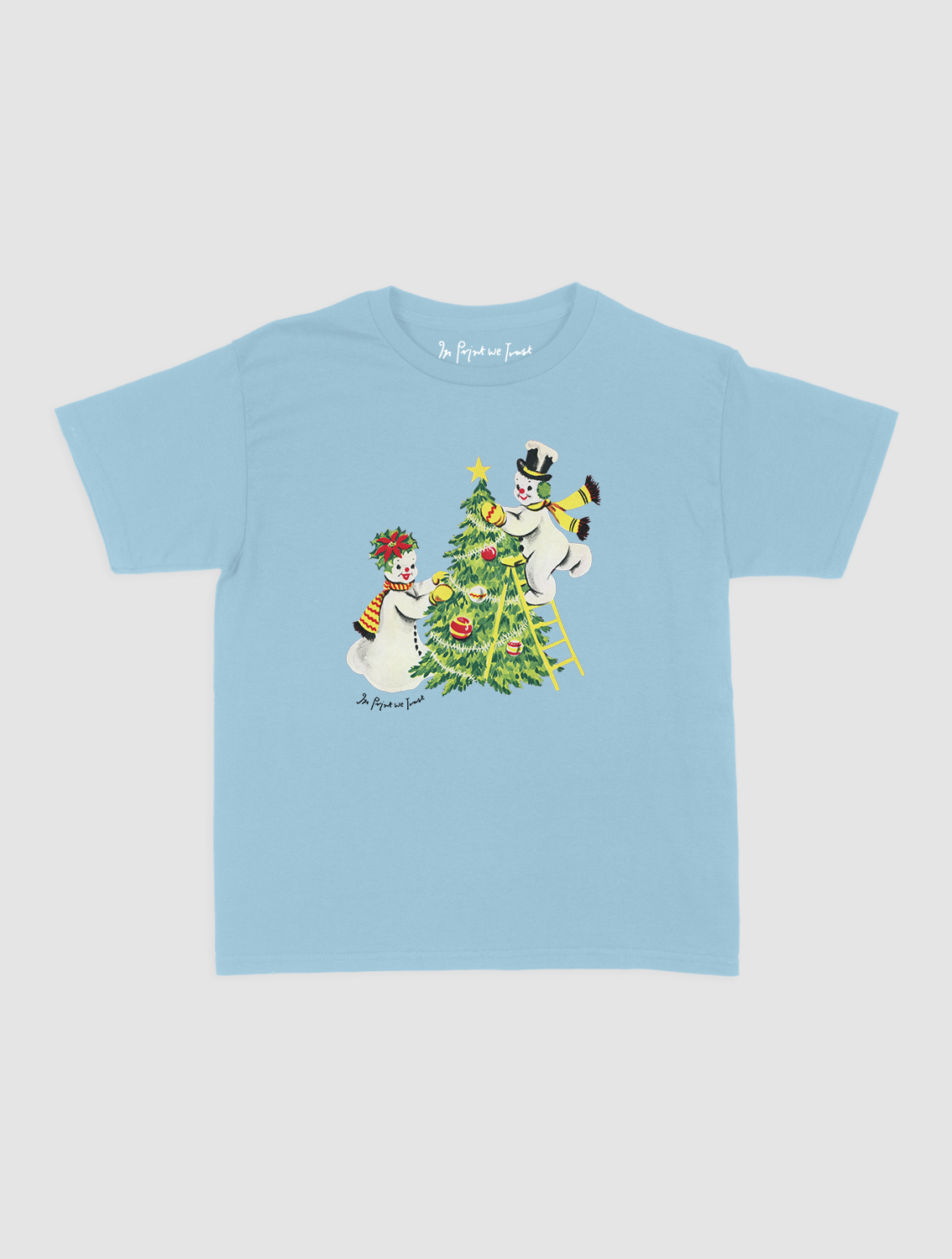 snowmen baby tee