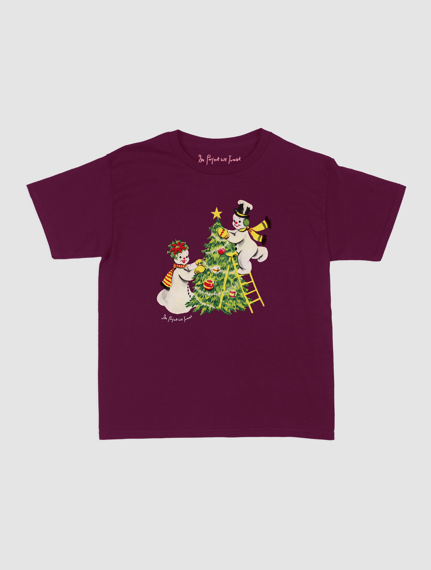 snowmen baby tee