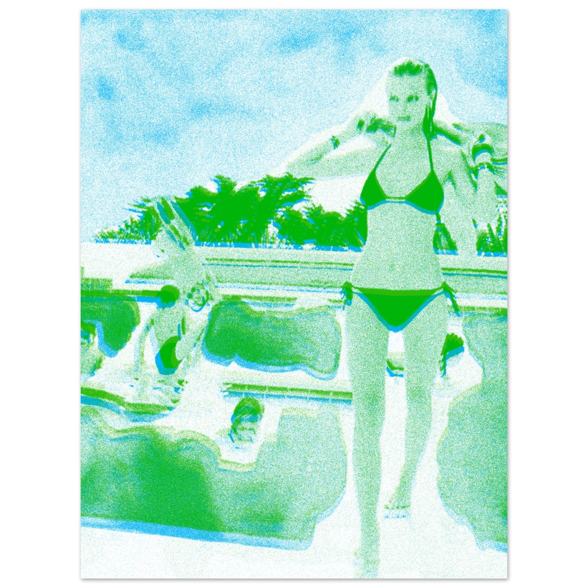 'A Dip in the Pool' art print - In Print We Trust