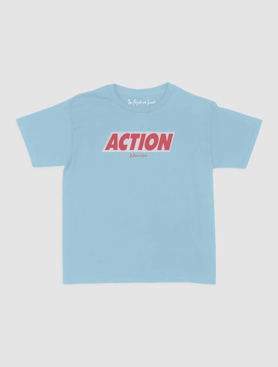 ACTION baby tee - In Print We Trust