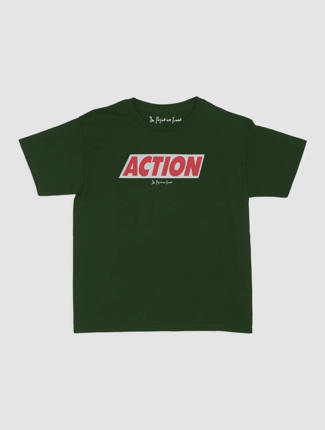 ACTION baby tee - In Print We Trust