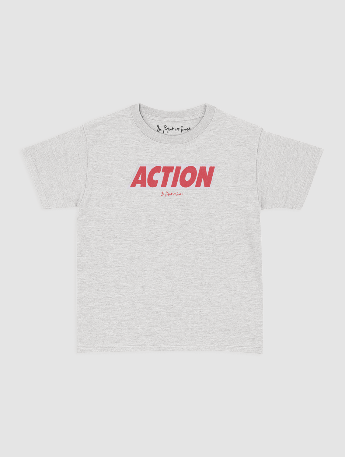 ACTION baby tee - In Print We Trust