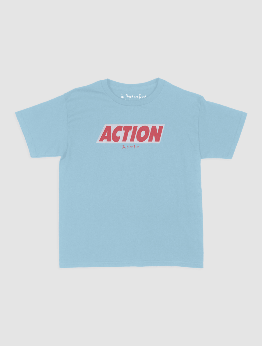 ACTION baby tee - In Print We Trust