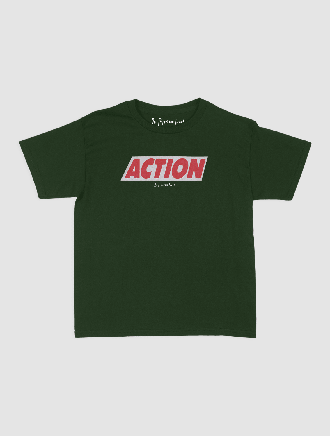 ACTION baby tee - In Print We Trust