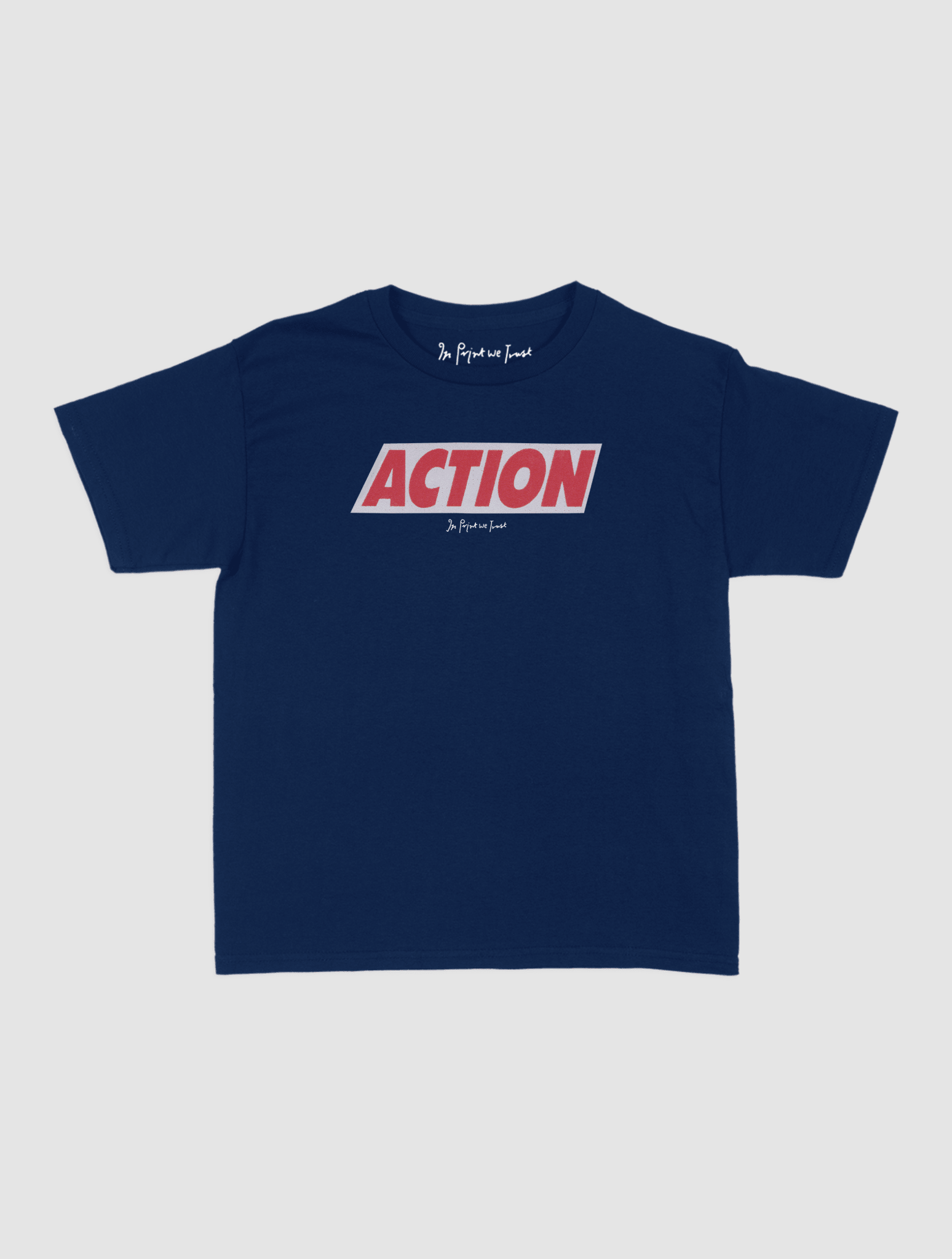 ACTION baby tee - In Print We Trust