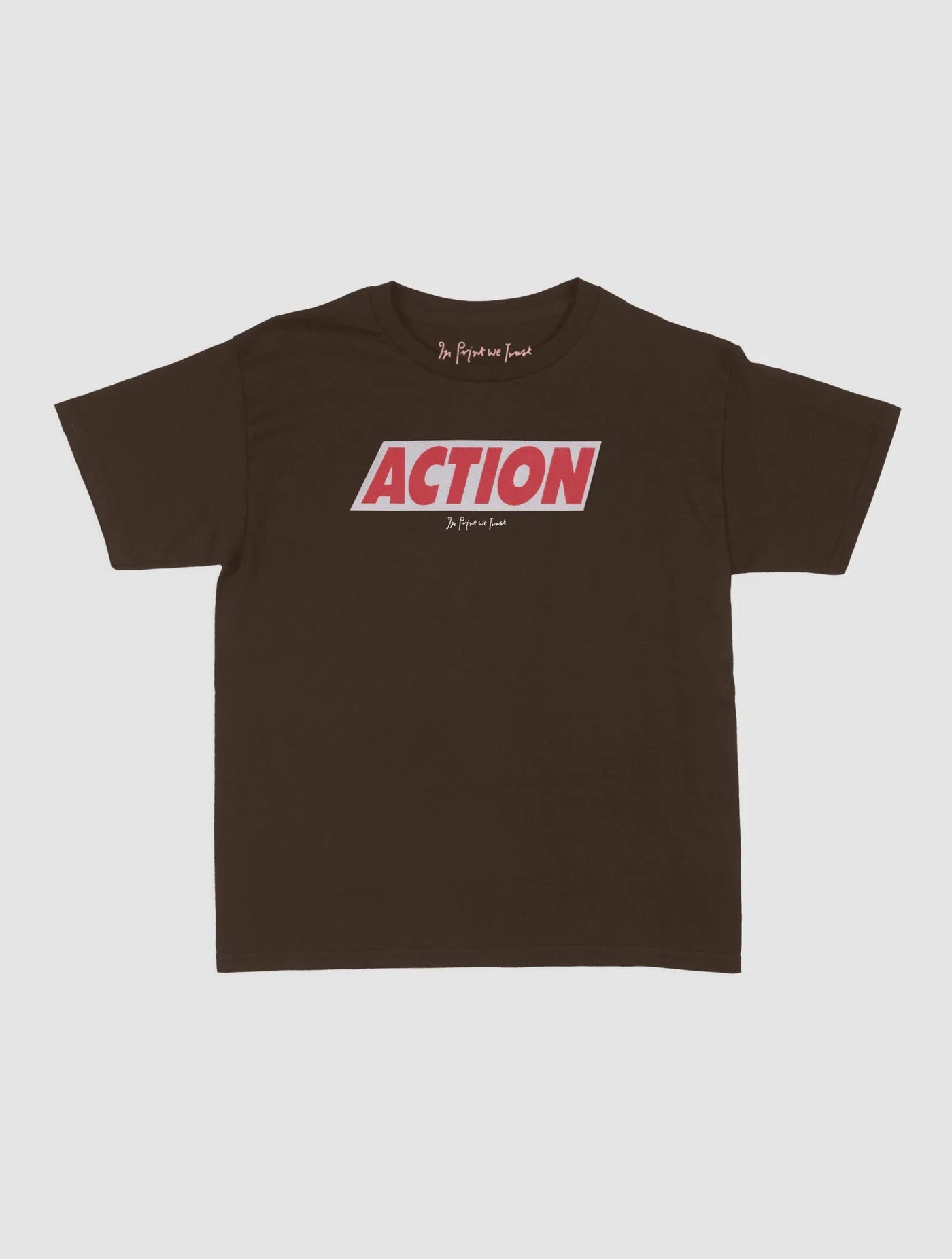 ACTION baby tee - In Print We Trust