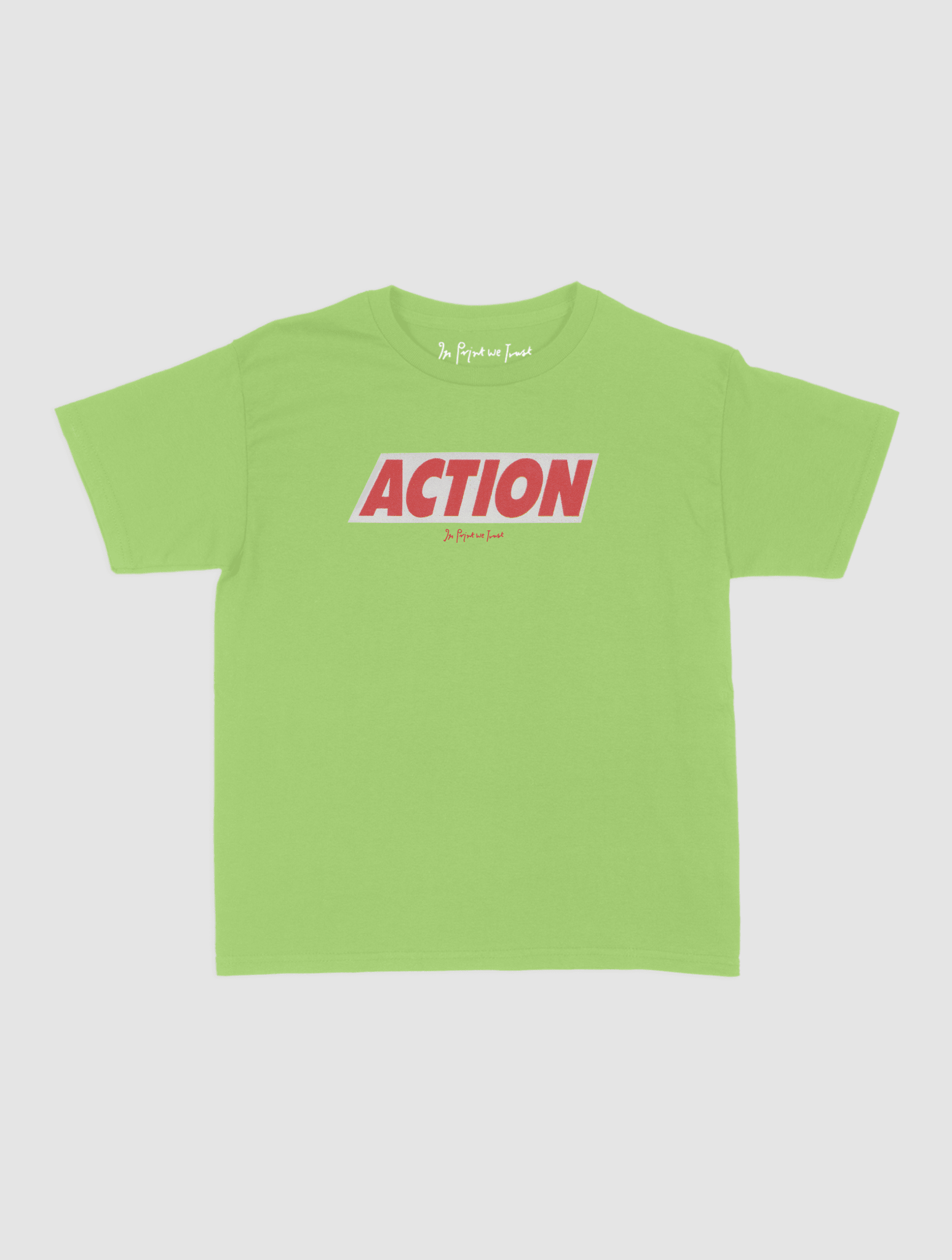 ACTION baby tee - In Print We Trust