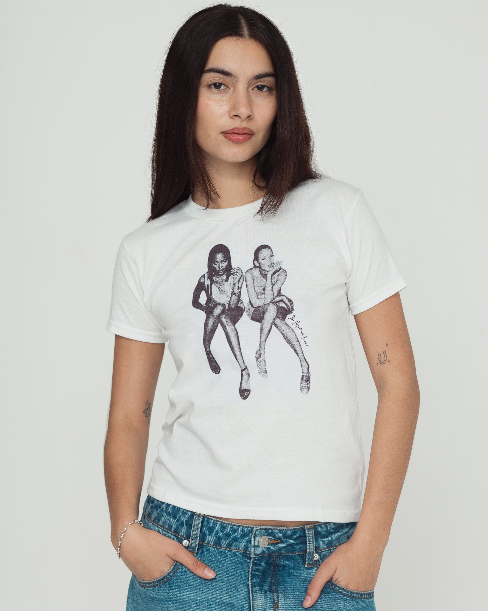 after party baby tee - In Print We Trust