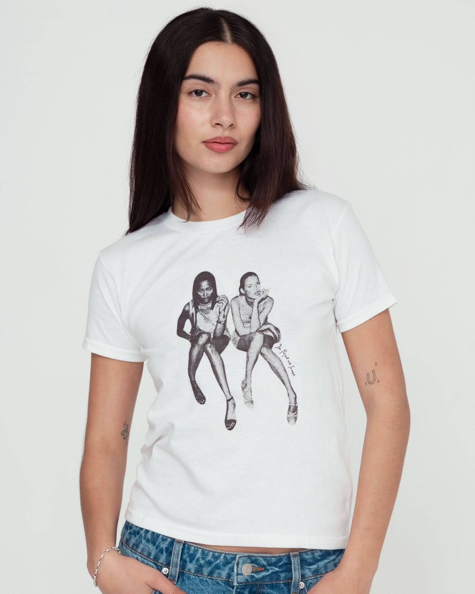 made in USA baby Tee ベビー プリント Tシャツ Baby Tees · In Print We Trust