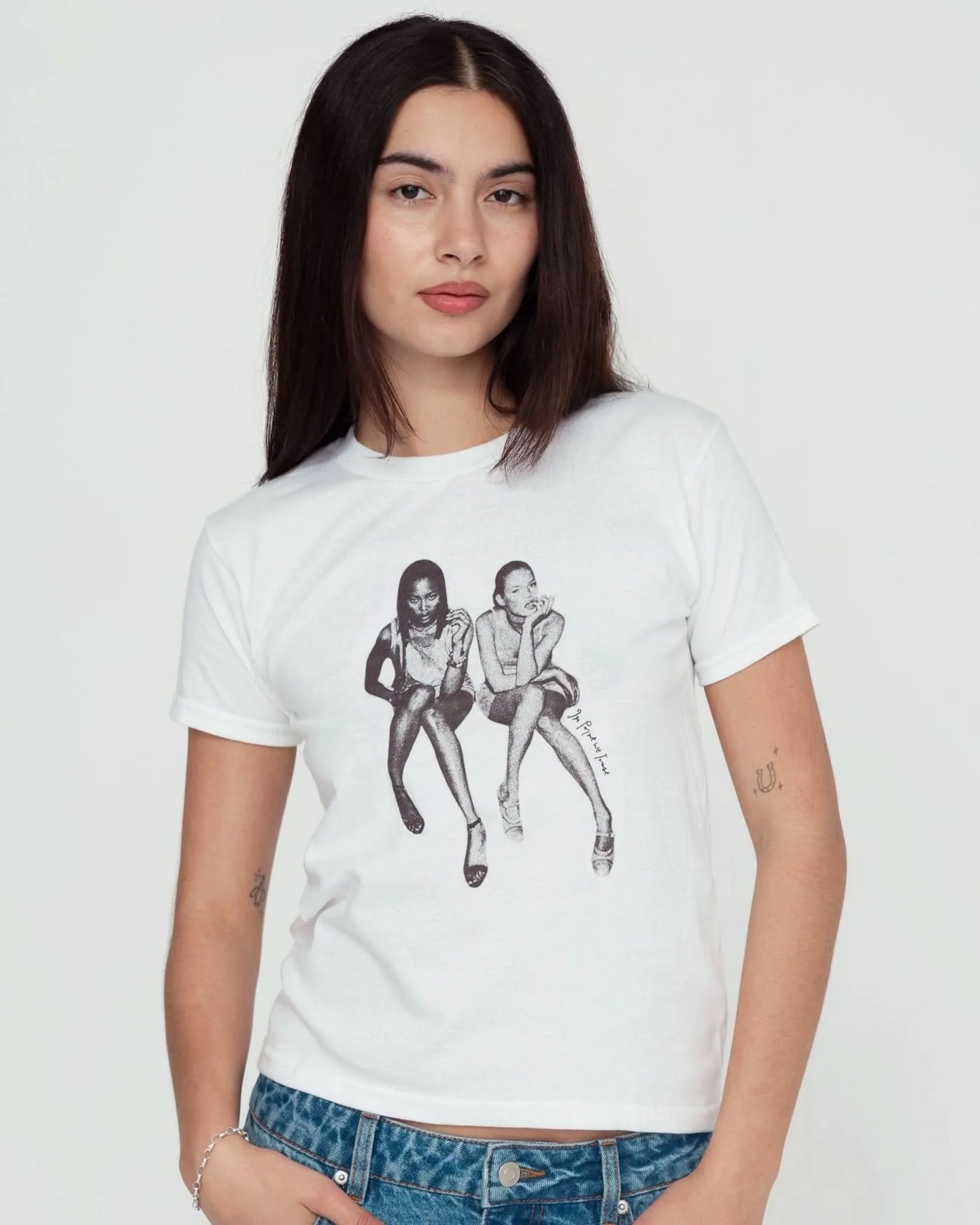 after party baby tee - In Print We Trust