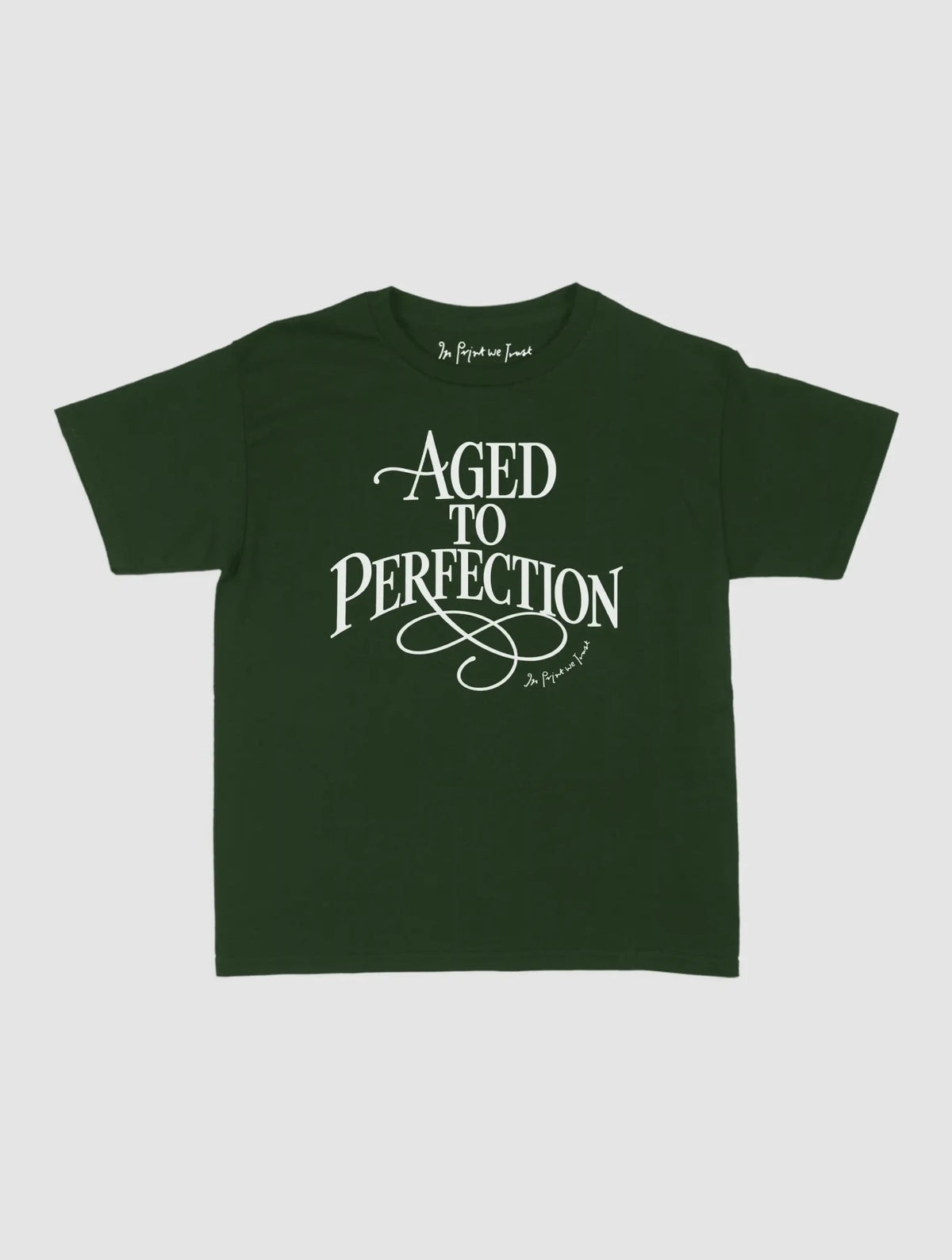 aged to perfection baby tee - In Print We Trust