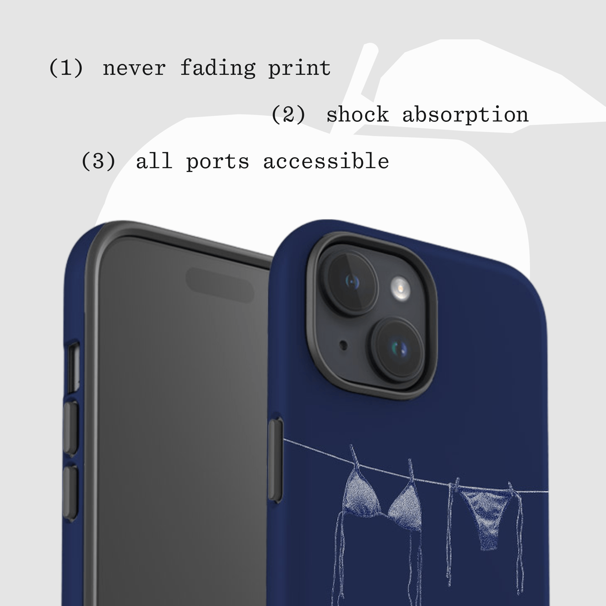 air dry tough iPhone case - In Print We Trust